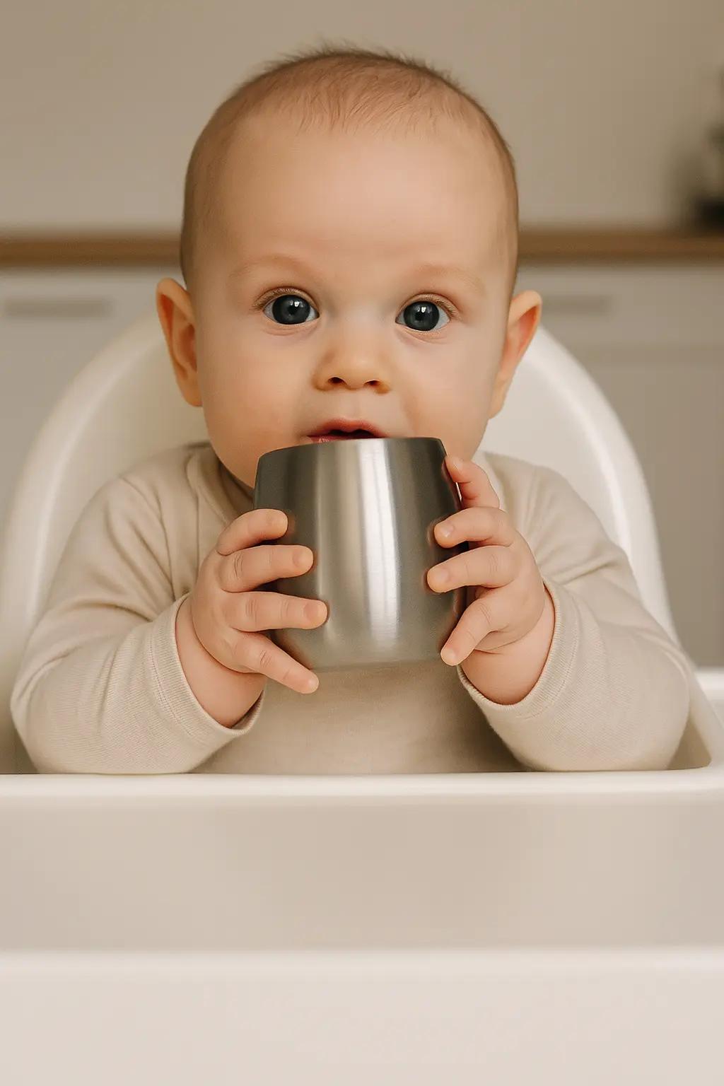 BLW Starter Set klein grau - geteilter Teller, Schüssel, Becher - Thumbnail 13