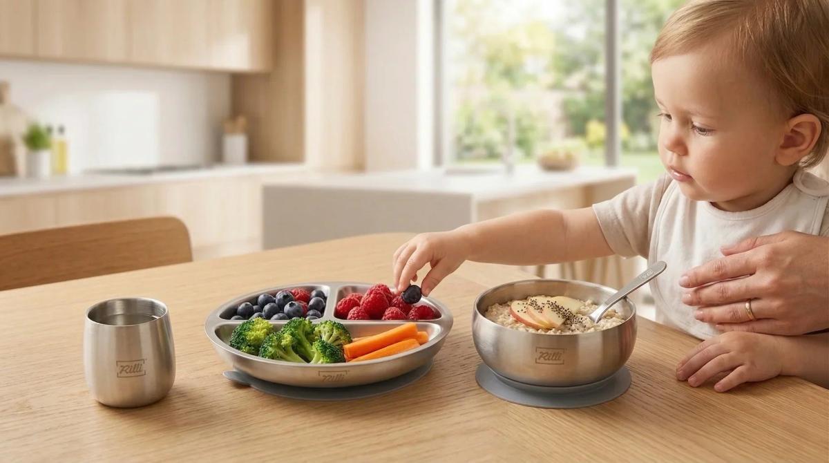 Warum Edelstahl Babygeschirr von Rilli für Familien interessant ist