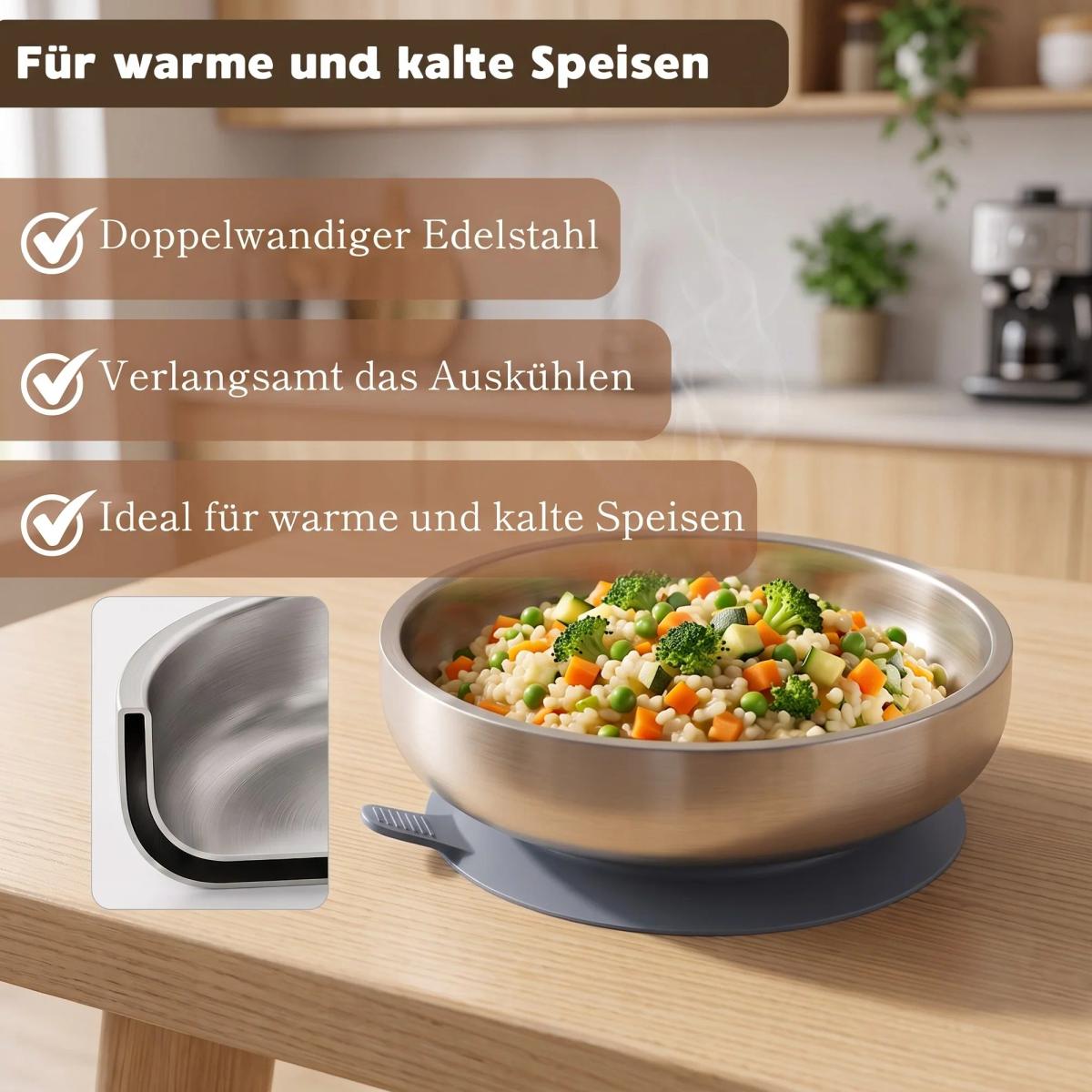 Tiefer Rilli Teller grau - Thumbnail 5