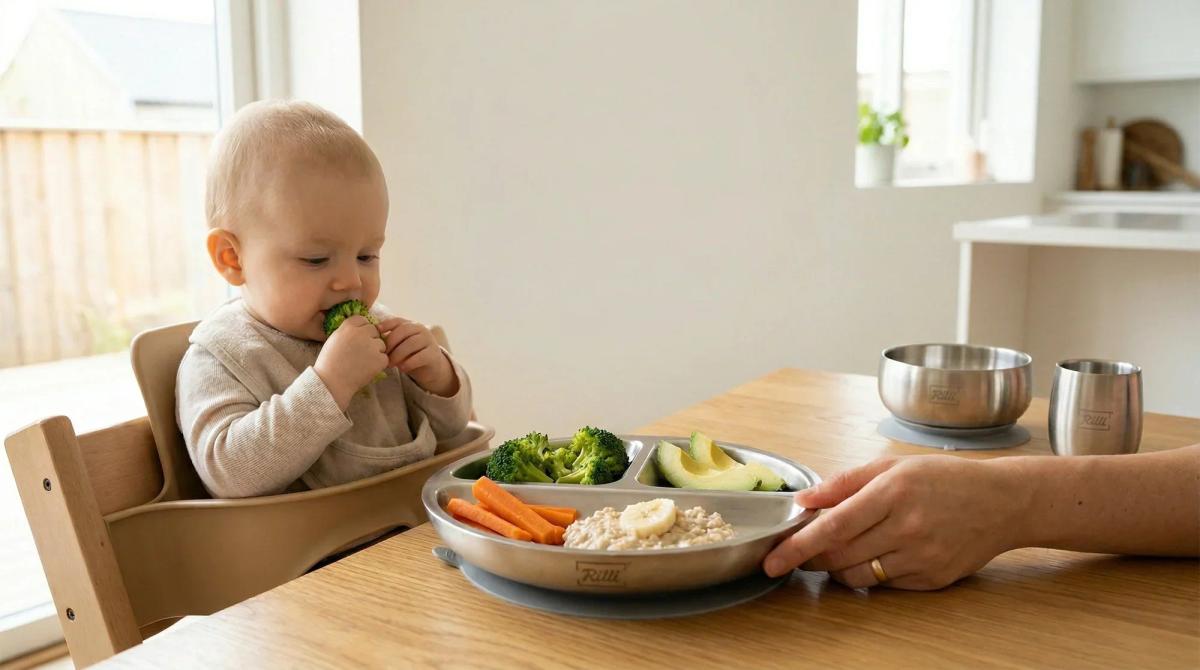 Beikost und BLW mit Edelstahlgeschirr von Rilli