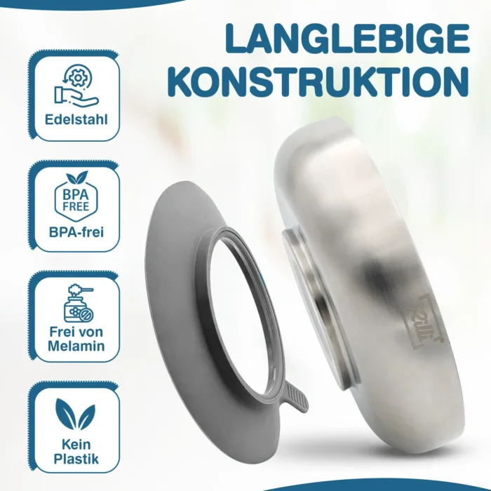 Tiefer Rilli Teller grau -  B-Ware – Bild 3