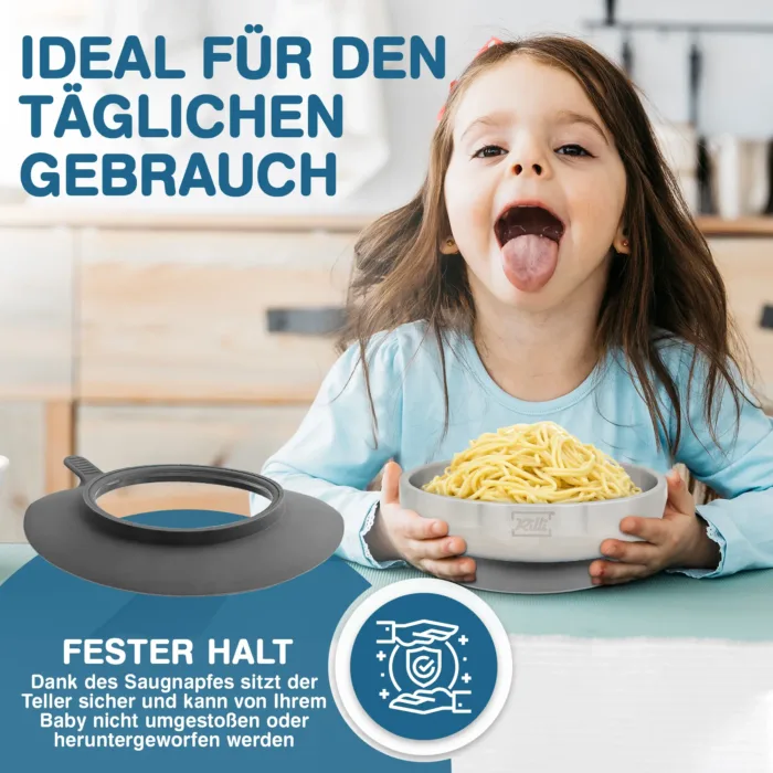 Tiefer Rilli Teller grau -  B-Ware – Bild 6